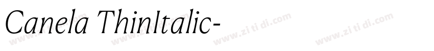 Canela ThinItalic字体转换